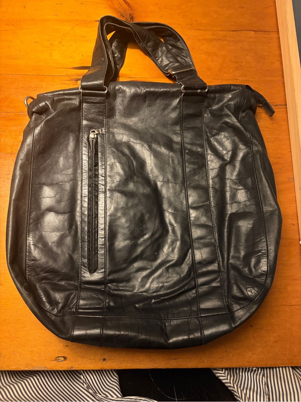RUDSAK Black Leather Tote
